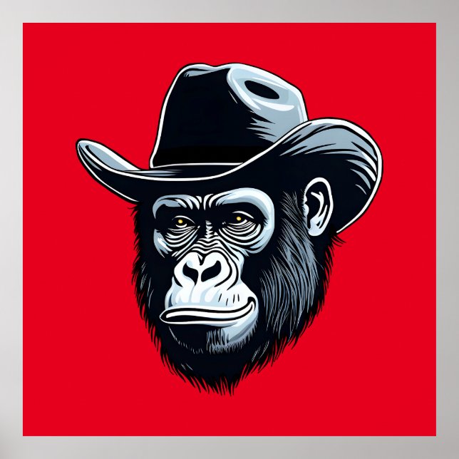 Poster Gorilla Cowboy (Frente)