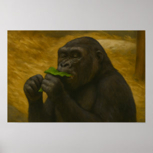 Poster Gorilla Grace - Retrato Realista da Vida Selvagem