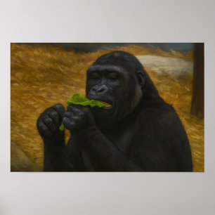 Poster Gorilla Grace - Retrato Realista da Vida Selvagem