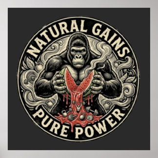 Poster Gorilla Gym Natural Gains - Pure Power 