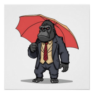 Póster Gorilla In Suit