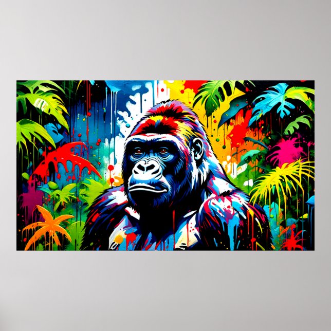 POSTER GORILLA ORIENTAL 3 (Frente)