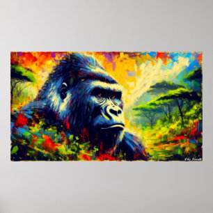 POSTER GORILLA ORIENTAL 5