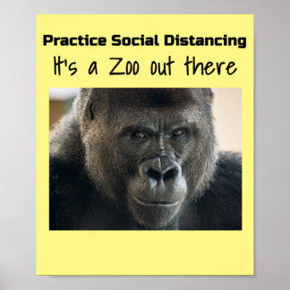 Poster Gorillas na Riot Midst Corona, por Funnycomb