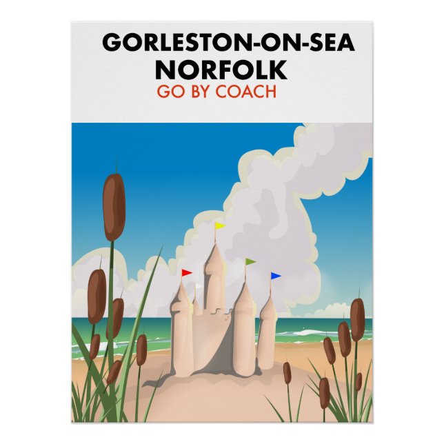 Póster Gorleston-Sea Norfolk Beach poster (Frente)