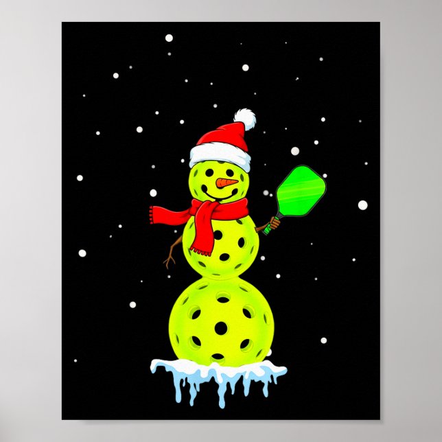 Poster Gorro de Papai Noel Boneco de Neve Natal Divertido (Frente)