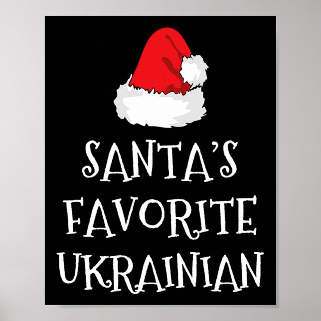 Poster Gorro engraçado de Natal ucraniano favorito do Pap (Frente)