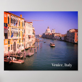 Poster Gostaria de estar em Veneza, cartão postal italian