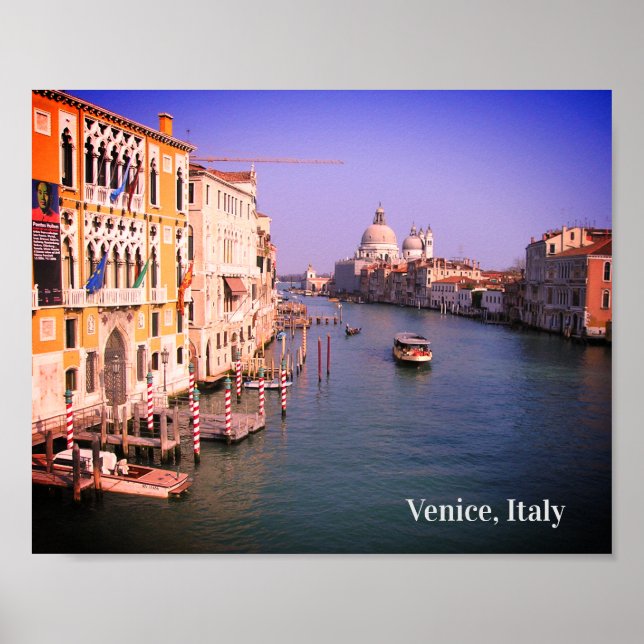 Poster Gostaria de estar em Veneza, cartão postal italian (Frente)