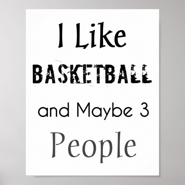 Poster Gosto De Basquete E Talvez De 3 Pessoas (Frente)