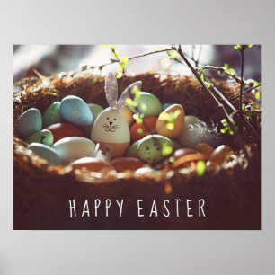 Poster Gota Colorida de Ovos de Páscoa