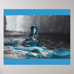 Poster gota da água azul