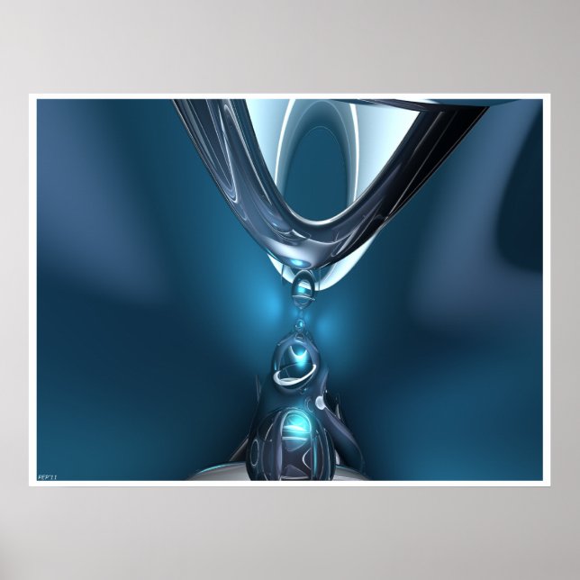 Póster Gotas Azuis (Frente)