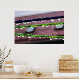 Poster Gotas de chuva em cordas