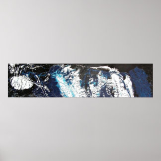 Poster Gotejamento Preto Azul
