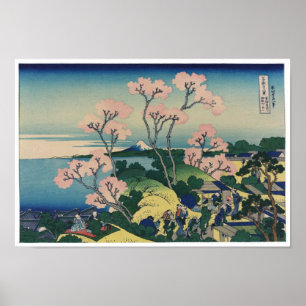 Póster Goten-yama Hill Hokusai Japonês Belas Artes