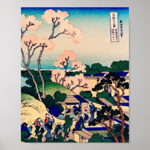 Poster Goten-Yama Hill, Shinagawa no Tokaido Japonês