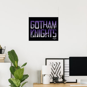 Poster Gotham Knights Silhouettes no título