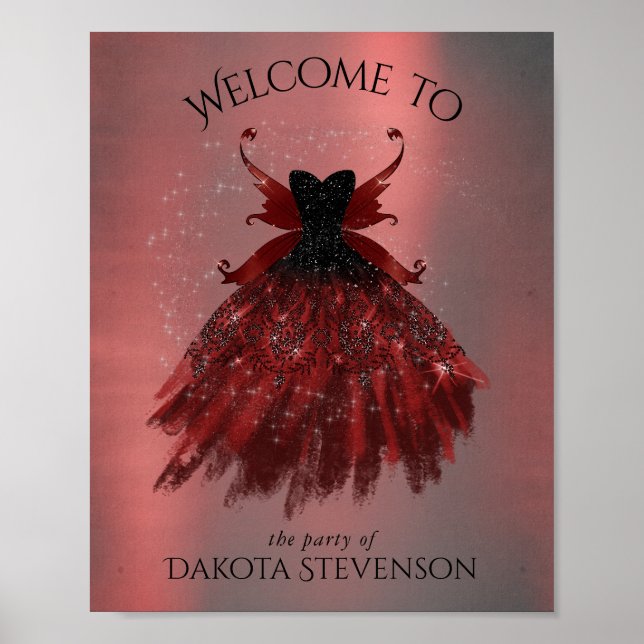 Poster Gothic Fairy Crimson Gown | Ovinos Vermelhos Profu (Frente)