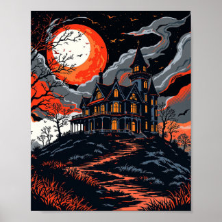 Poster Gothic Haunted House