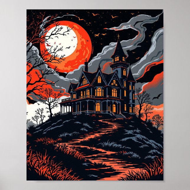 Poster Gothic Haunted House (Frente)