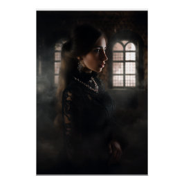 Póster Gothic Lace Woman Misty Stone Chamber
