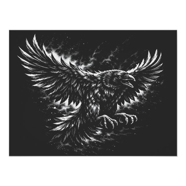 Póster Gothic Raven – por BurnsInHell (Frente)