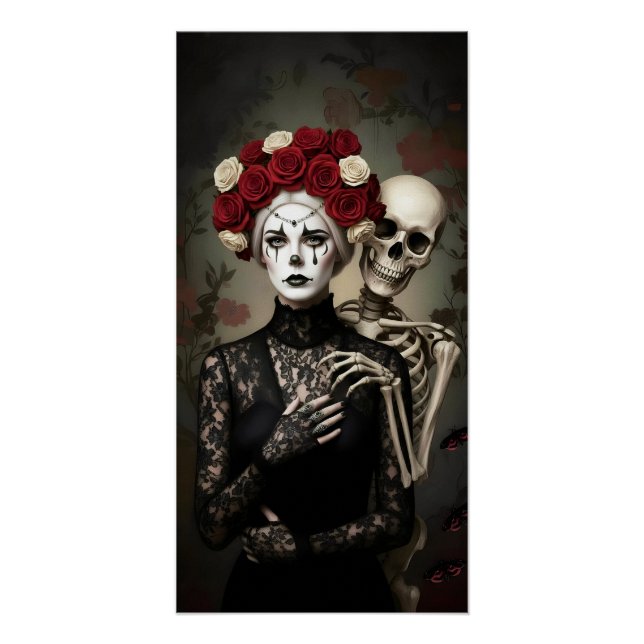 Póster Gothic Rose Queen – Dark Romantic Art (Frente)