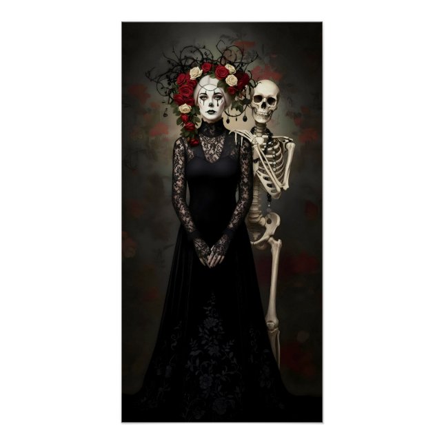 Póster Gothic Rose Queen – Dark Romantic Art (Frente)