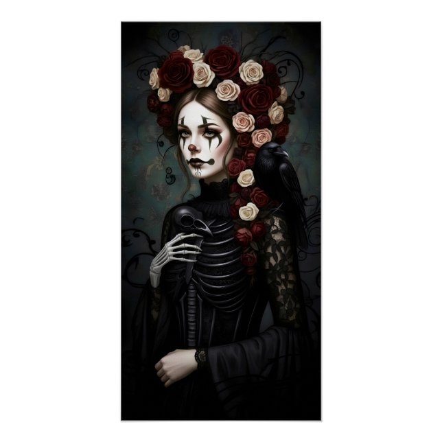 Póster Gothic Rose Queen – Dark Romantic Art (Frente)
