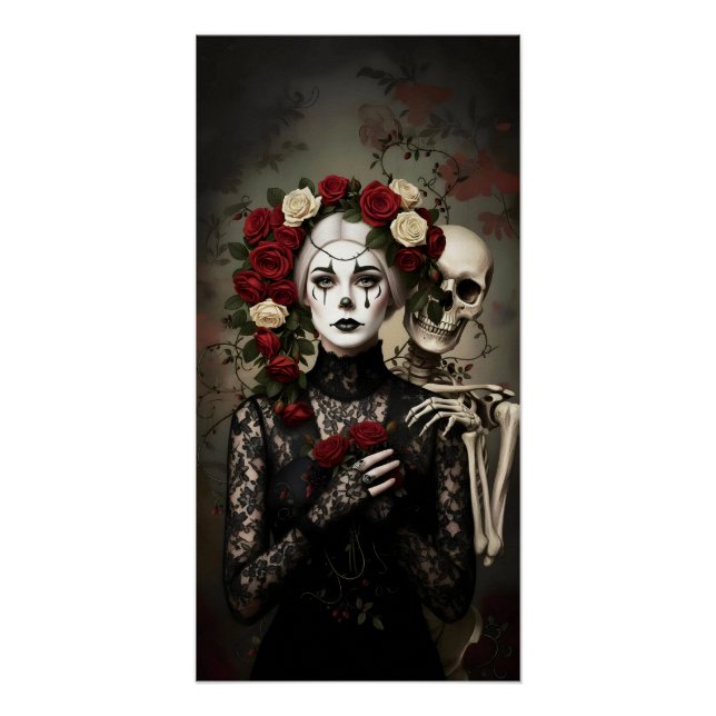 Póster Gothic Rose Queen – Dark Romantic Art (Frente)