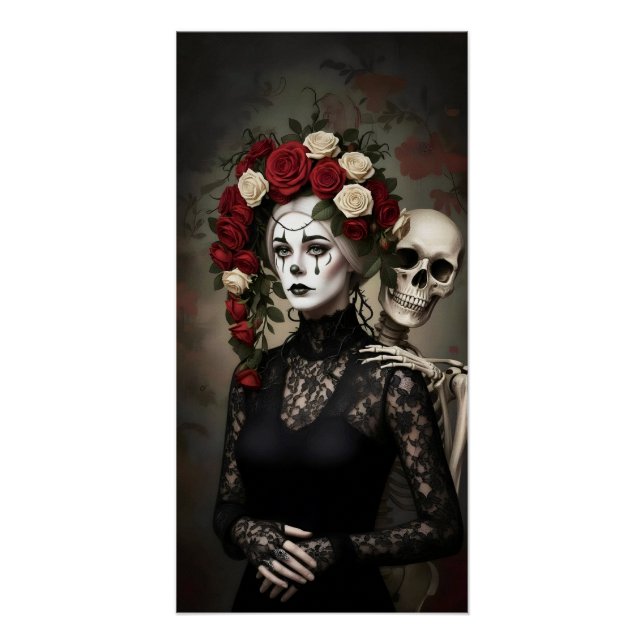 Póster Gothic Rose Queen – Dark Romantic Art (Frente)