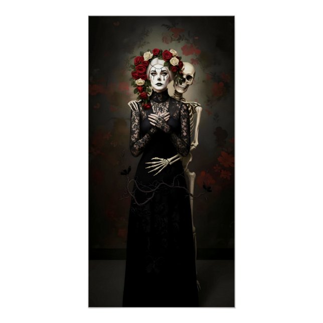Póster Gothic Rose Queen – Dark Romantic Art (Frente)