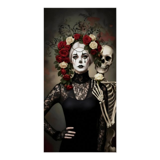 Póster Gothic Rose Queen – Dark Romantic Art (Frente)