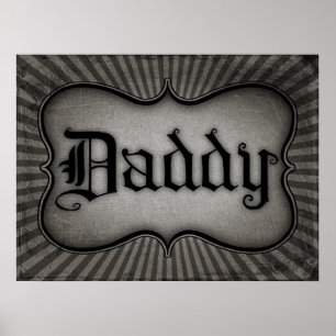 Poster Gothic Text Daddy