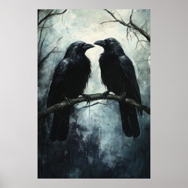 Poster Gótica Ravens: Uma Pintura Escura e Misteriosa de  (Frente)