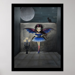 Poster gótico da fada do vampiro do dançarino