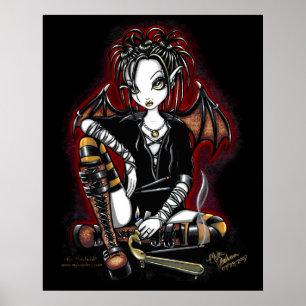 Poster gótico da fantasia do país das fadas do