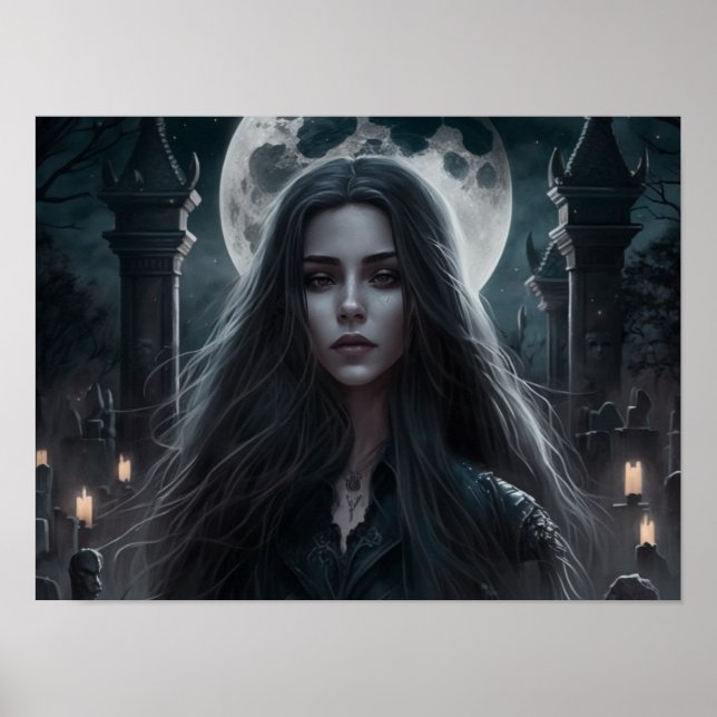 Poster Gótico de Arte de Fantasia Dark (Frente)