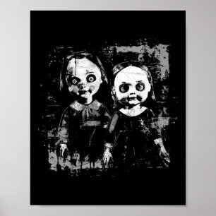 Poster Gótico de Dia das Bruxas de Bonecas Assombradas Ho