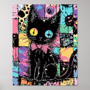 Poster Gótico de Kawaii Cute Pastel - Cachorro Gótico