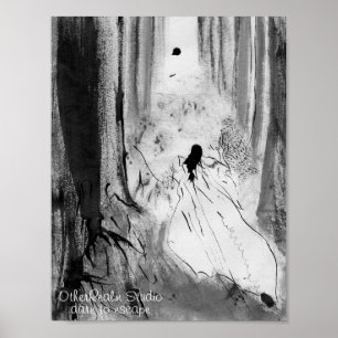 Poster gótico do branco da neve
