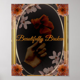 Poster Gótico Floral Maravilhosamente Quebrado