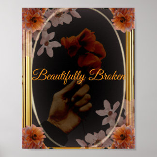 Poster Gótico Floral Maravilhosamente Quebrado
