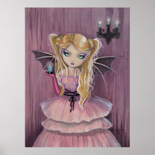 Poster gótico pequeno da fada do vampiro