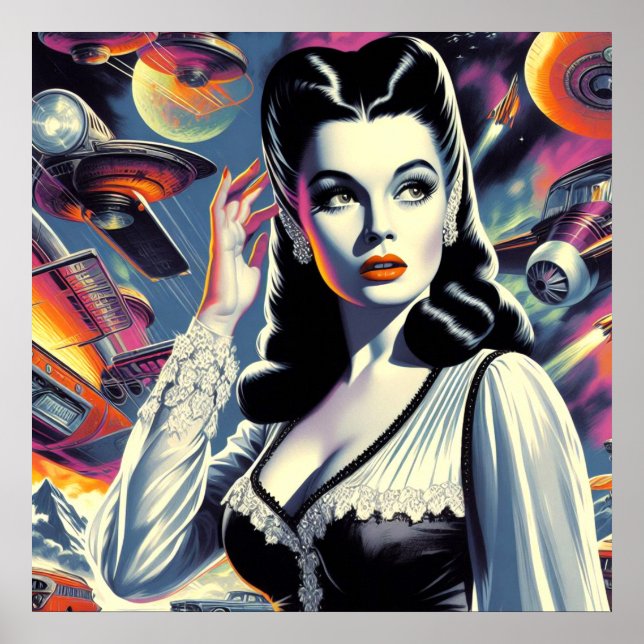 Poster Gótico Scifi Girl (Frente)