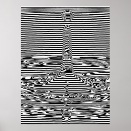 Poster Gotículas de Água Caindo no Oceano OP Arte