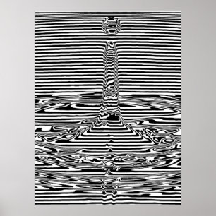 Poster Gotículas de Água Caindo no Oceano OP Arte