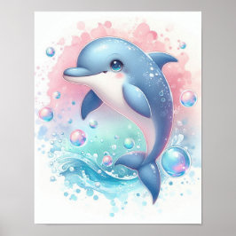 Poster Gouache de Golfinho