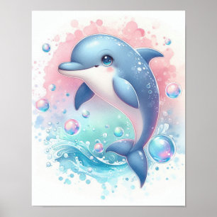 Poster Gouache de Golfinho